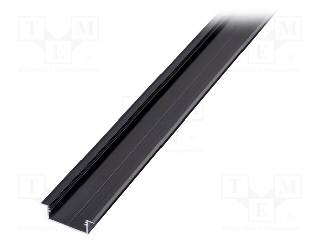 Profiles for LED modules; recessed; black; L: 2m; aluminium