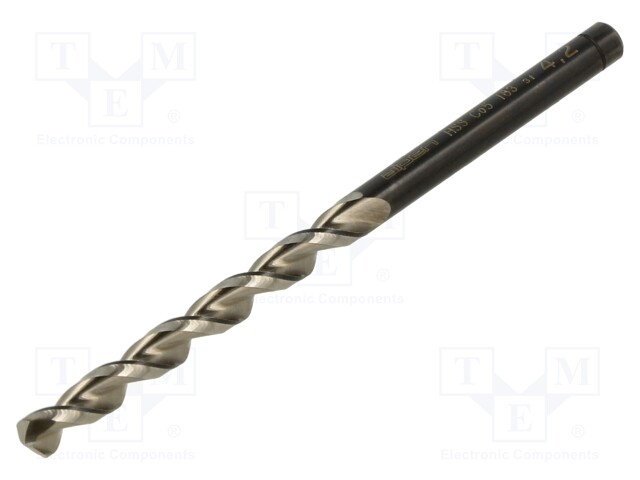 Drill bit; for metal; Ø: 4.5mm; L: 80mm; Working part len: 47mm