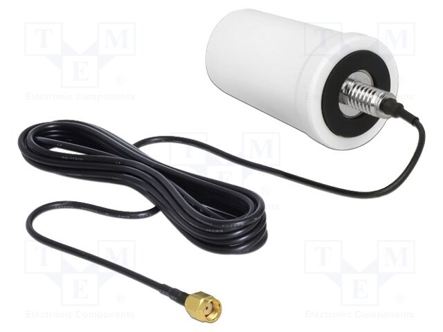 Antenna; WiFi,external; white; RP-SMA; screw; male; 50Ω; IP67; 3m