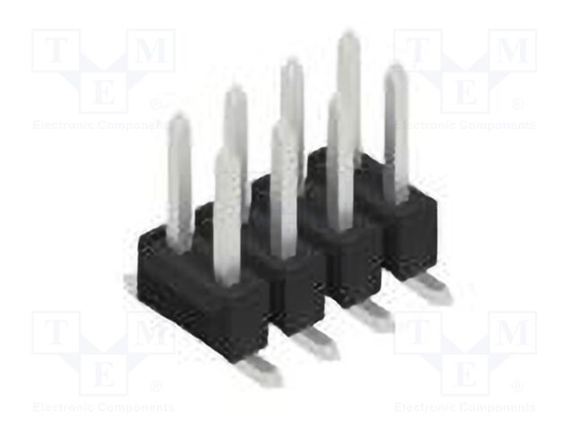 Connector: pin strips; pin header; male; PIN: 8; 2.54mm; SMT; 2x4