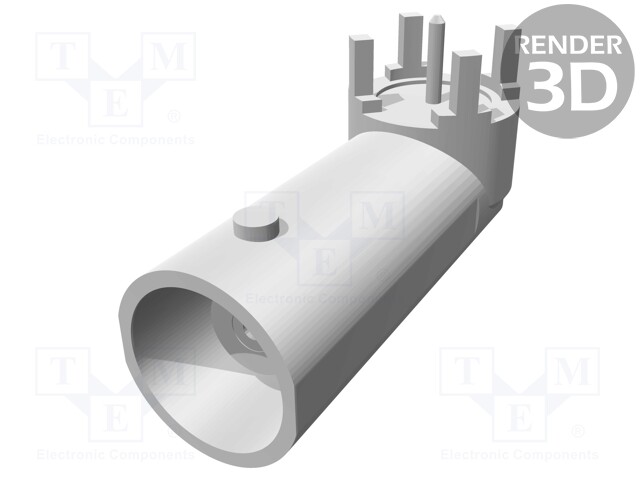 Socket; BNC; female; angled 90°; THT; polymethylpentene (PMP); 50Ω