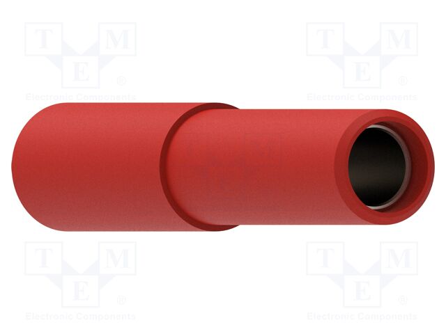 Adapter; 10A; 60V; 30VAC; red; Plating: nickel plated; 4mm