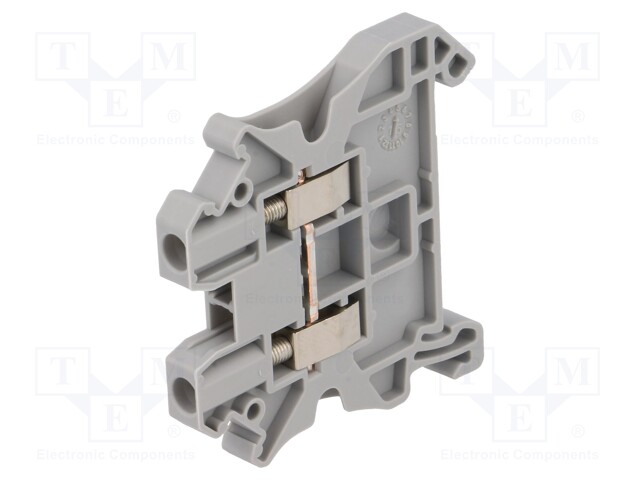 Splice terminal: rail; 0.14÷2.5mm2; ways: 1; terminals: 2; grey