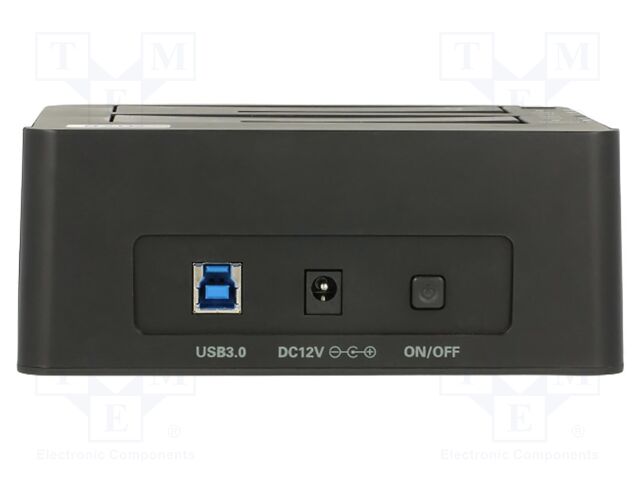 Docking station; USB 3.0; plastic; black