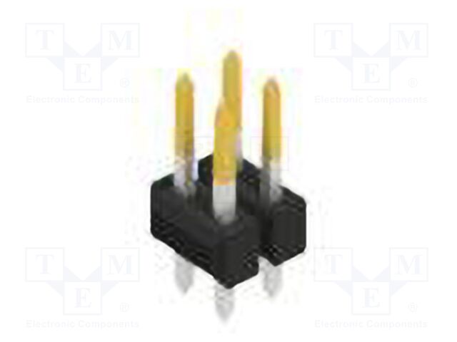 Connector: pin strips; pin header; male; PIN: 4; 2.54mm; THT; 2x2
