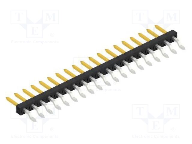 Connector: pin strips; pin header; male; PIN: 19; 2mm; SMT; 1x19