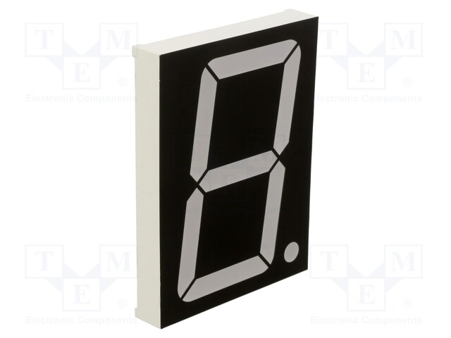 Display: LED; 7-segment; 75.6mm; 3"; No.char: 1; green; 200mcd