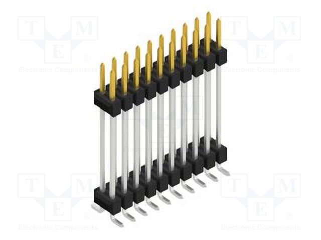 Connector: pin strips; pin header; male; PIN: 20; 2.54mm; SMT; 2x10
