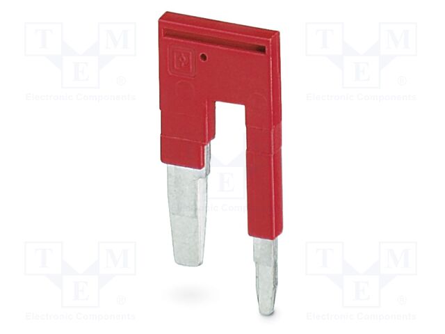 Bridge; PA; L: 3mm; ways: 2; W: 15.1mm; H: 33.4mm; Body: red