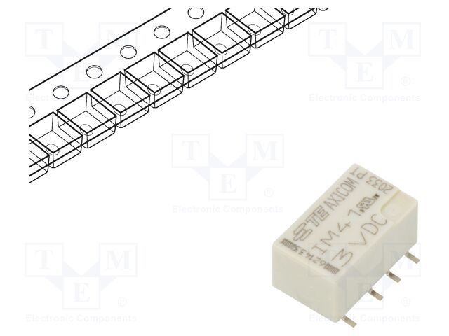Relay: electromagnetic; DPDT; Ucoil: 3VDC; 0.5A/125VAC; 2A/30VDC