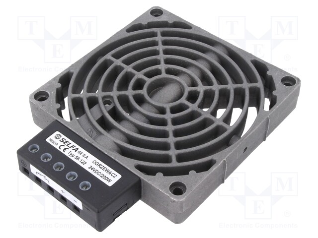 Radiator heater; 200W; 24V; DIN EN50022 35mm; 120x152x56mm