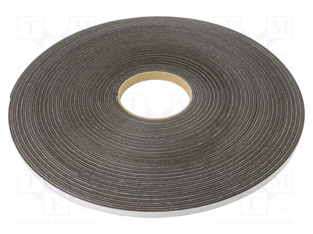 Tape: sealing; W: 10mm; L: 30m; Thk: 2mm; grey; caoutchouc hot-melt