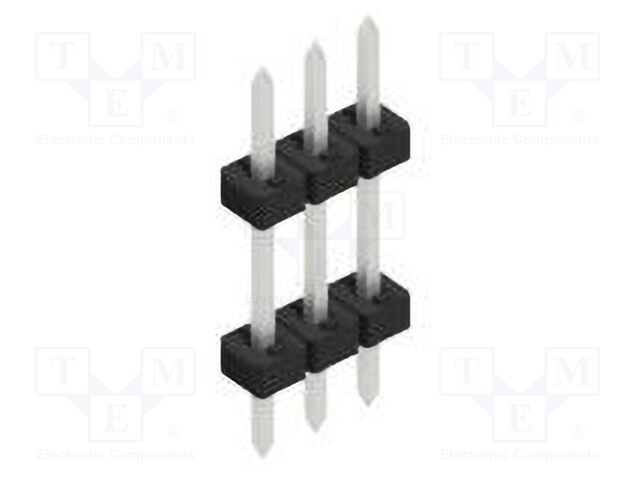 Connector: pin strips; pin header; male; PIN: 3; 2mm; THT; 1x3; 100V