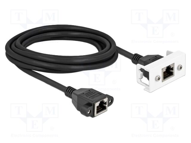 Easy 45; RJ45 socket,both sides; on panel,in housing,push-in
