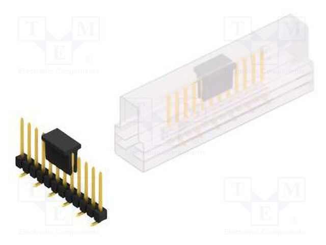 Connector: pin strips; pin header; male; PIN: 12; 2.54mm; SMT; 1x12