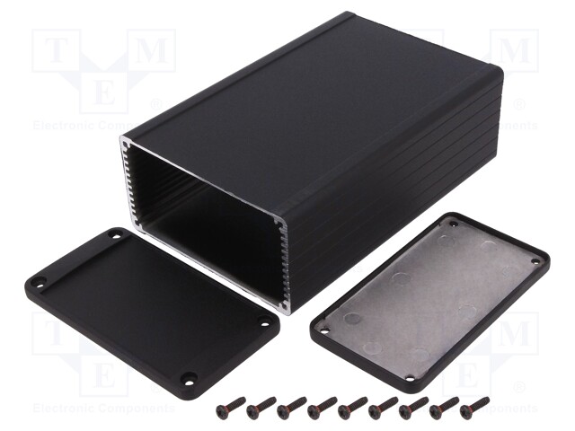 Enclosure: shielding; X: 104mm; Y: 160mm; Z: 55mm; aluminium; black