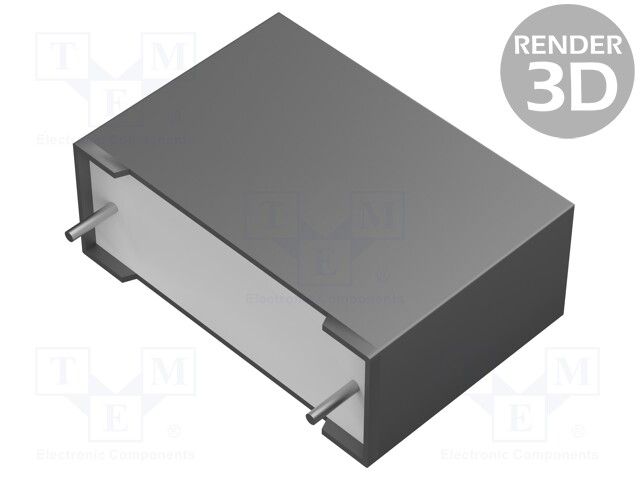 Capacitor: polypropylene; X2; 1uF; 22.5mm; ±10%; 26.5x18.5x10mm