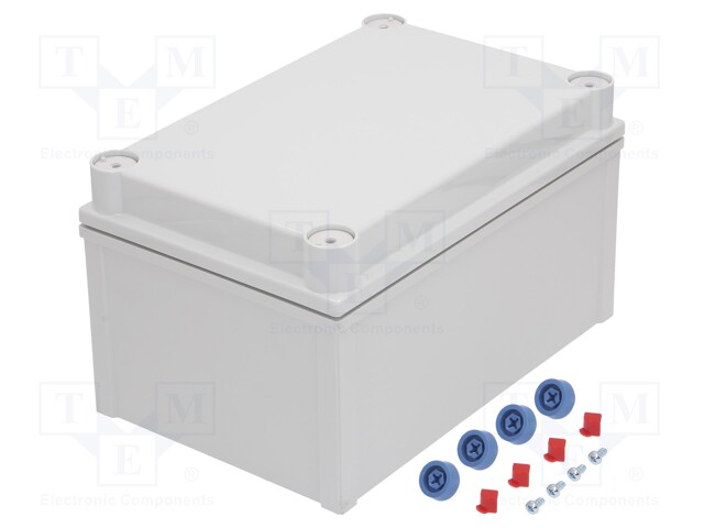 Enclosure: multipurpose; X: 200mm; Y: 300mm; Z: 170mm; QUICK; grey