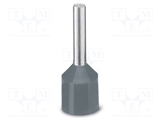 Tip: bootlace ferrule; insulated; copper; Bit len: 10mm; tinned