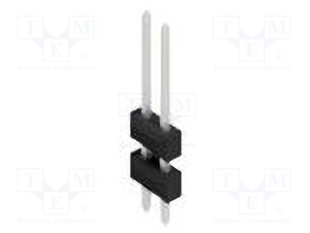 Connector: pin strips; pin header; male; PIN: 2; 2.54mm; THT; 2x1