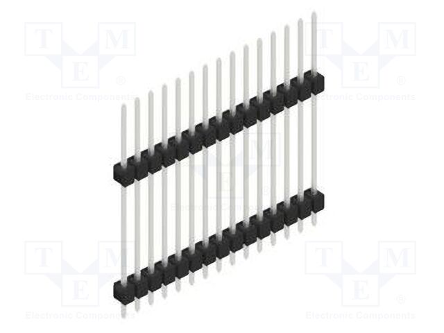 Connector: pin strips; pin header; male; PIN: 15; 2.54mm; THT; 1x15