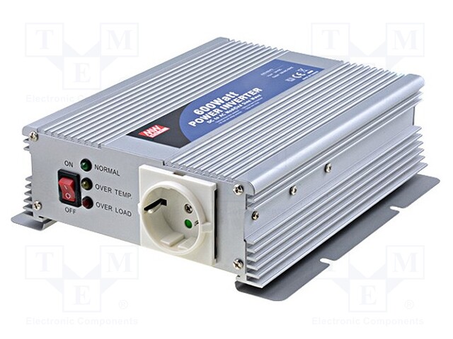 Converter: automotive dc/ac; 600W; Uout: 230VAC; Out: mains 230V