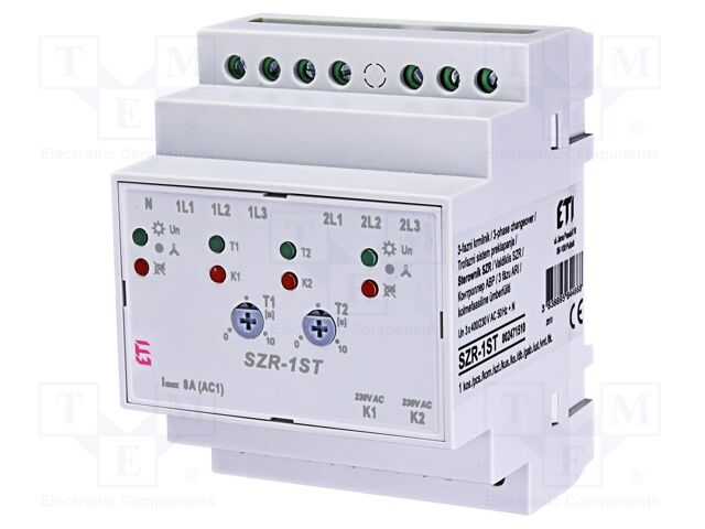 Automatic backup switch controller; for DIN rail mounting