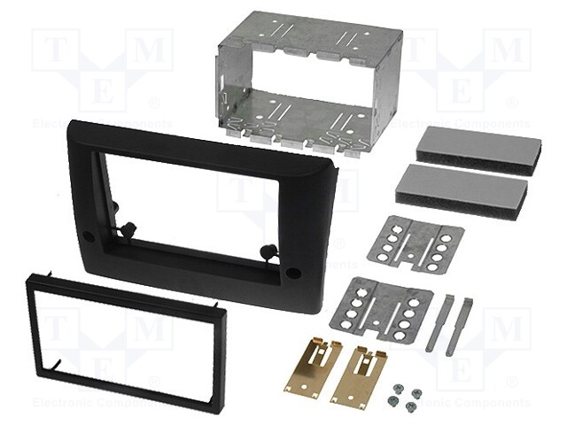 Radio mounting frame; Fiat; 2 DIN; black