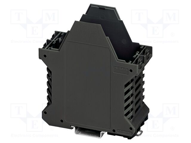 Enclosure base; with FE contact; black; UL94V-0; ME 45; X: 107.3mm