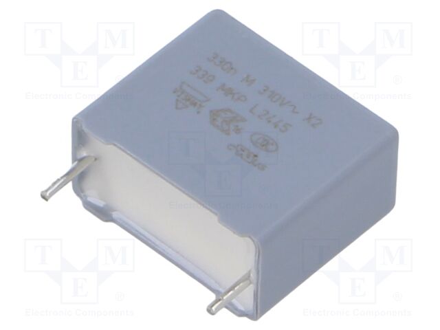 Capacitor: polypropylene; 330nF; 630VDC; 15mm; ±20%; Mounting: THT