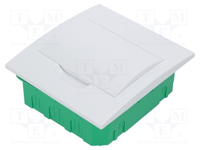 Enclosure: for modular components; IP40; white; No.of mod: 8; 500V