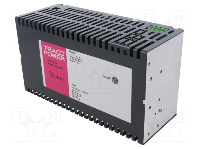 Power supply: switched-mode; 300W; 72VDC; 60÷76VDC; 4.2A; OUT: 1