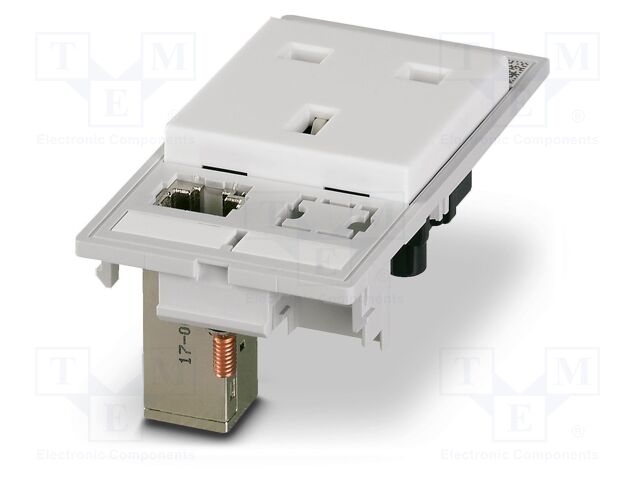Front plate, number of positions: 8, CAT6A, material: PBT, c