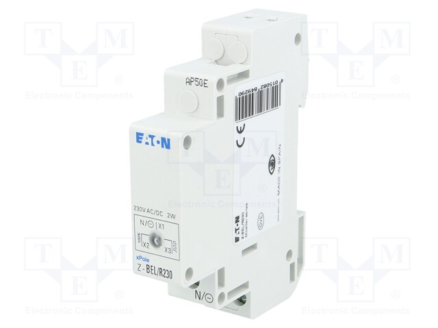 LED indicator; Mounting: DIN; 230VAC; Colour: red; 230VDC