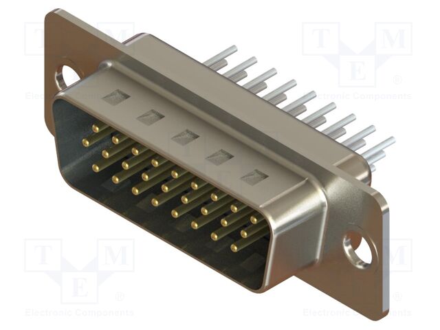 Connector: D-Sub HD; PIN: 26; socket; male; straight; THT; MHDD