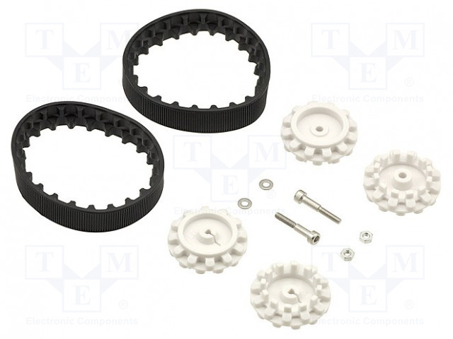 Tracks; Shaft: D spring; Pcs:2; push-in, screw; Ų:35mm; W:14.6mm