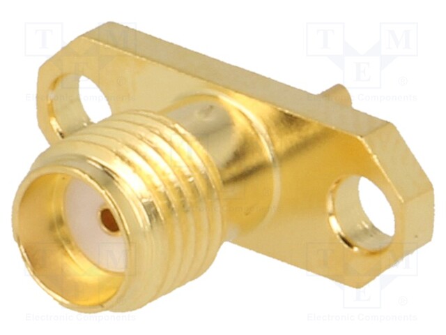 Socket; SMA; female; soldering; teflon; gold-plated
