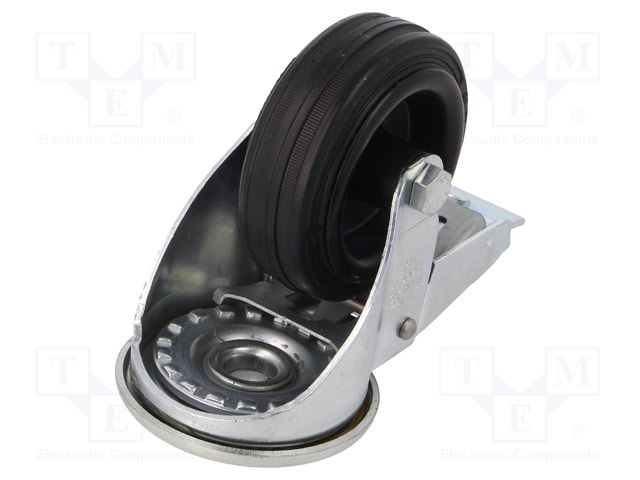 Transport wheel; Ø: 80mm; W: 25mm; H: 107mm; torsional with lock