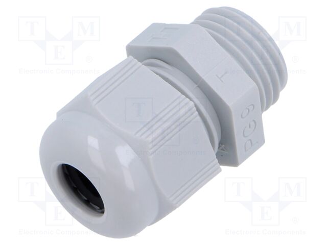 Cable gland; PG9; IP68; polyamide 6; light grey; HELUTOP® HT