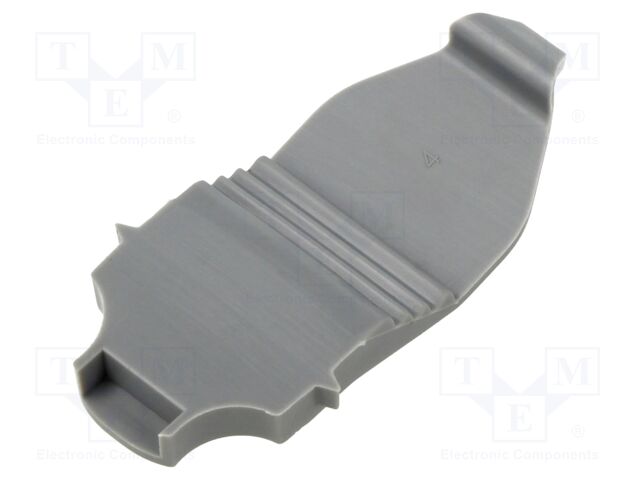 Screw mounted clamp; polyamide; Body: grey; 100pcs; 17mm