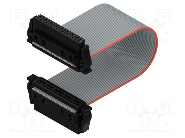 Ribbon cable with IDC connectors; Contacts ph: 1.27mm; PIN: 2x16