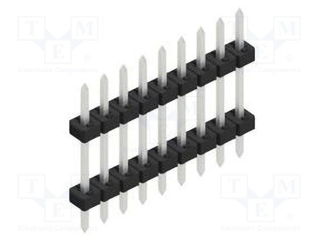 Connector: pin strips; pin header; male; PIN: 9; 2mm; THT; 1x9; 100V