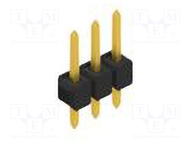 Connector: pin strips; pin header; male; PIN: 3; 2.54mm; THT; 1x3