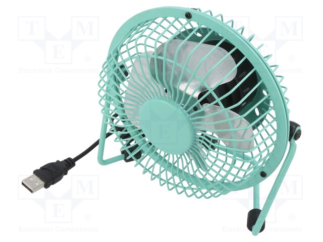 Fan: DC; 3W; 5V; Ø: 100mm; Len: 1m; 150x140x80mm; Plug: straight; metal