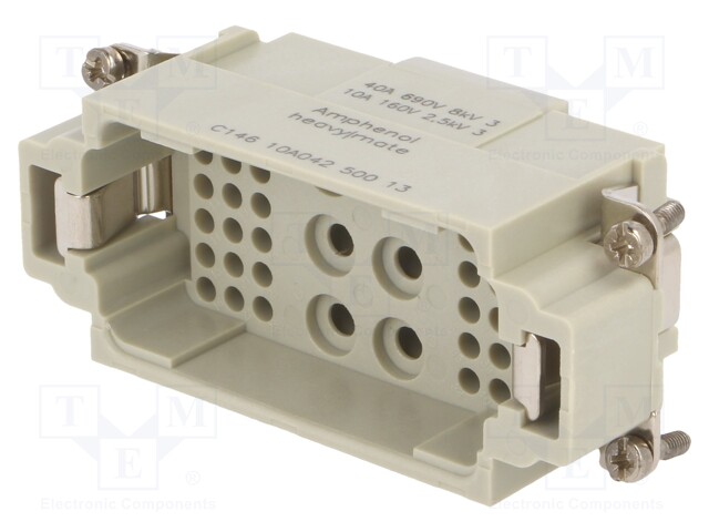 Connector: HDC; contact insert; male; C146,heavy|mate K; 42+PE