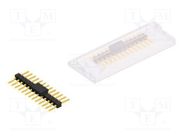 Connector: pin strips; pin header; male; PIN: 13; 2.54mm; SMT; 1x13