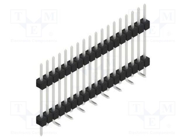 Connector: pin strips; pin header; male; PIN: 18; 2.54mm; SMT; 1x18