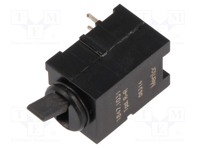 Switch: toggle; Pos: 2; SPDT; ON-ON; 0.5A/60VAC; 0.5A/60VDC