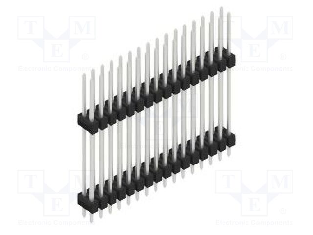 Connector: pin strips; pin header; male; PIN: 32; 2.54mm; THT; 2x16