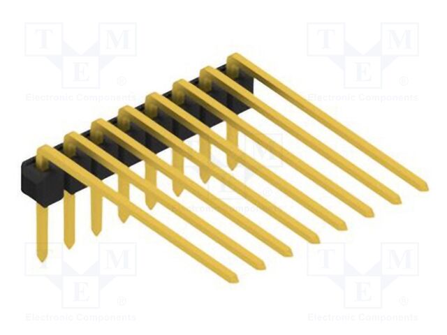 Connector: pin strips; pin header; male; PIN: 8; 2.54mm; THT; 1x8